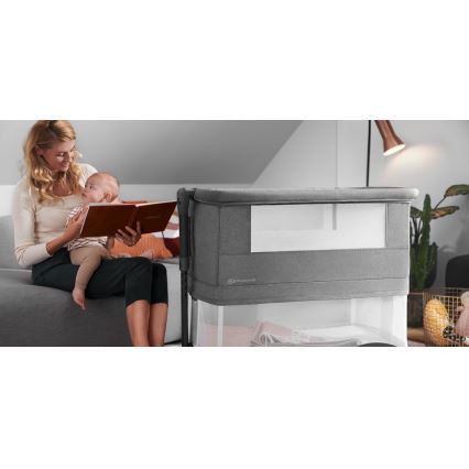 KINDERKRAFT - Дитяче ліжечко NESTE GROW темно-сірий