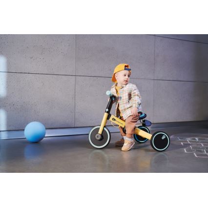KINDERKRAFT - Дитячий біговел 3в1 4TRIKE жовтий/м'ятний