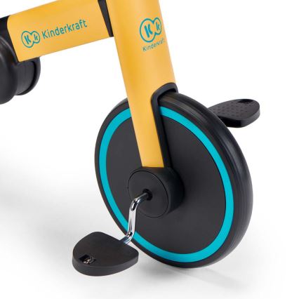 KINDERKRAFT - Дитячий біговел 3в1 4TRIKE жовтий/бірюзовий