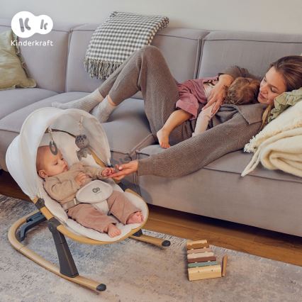 KINDERKRAFT - Дитячий шезлонг ELSU, сірий