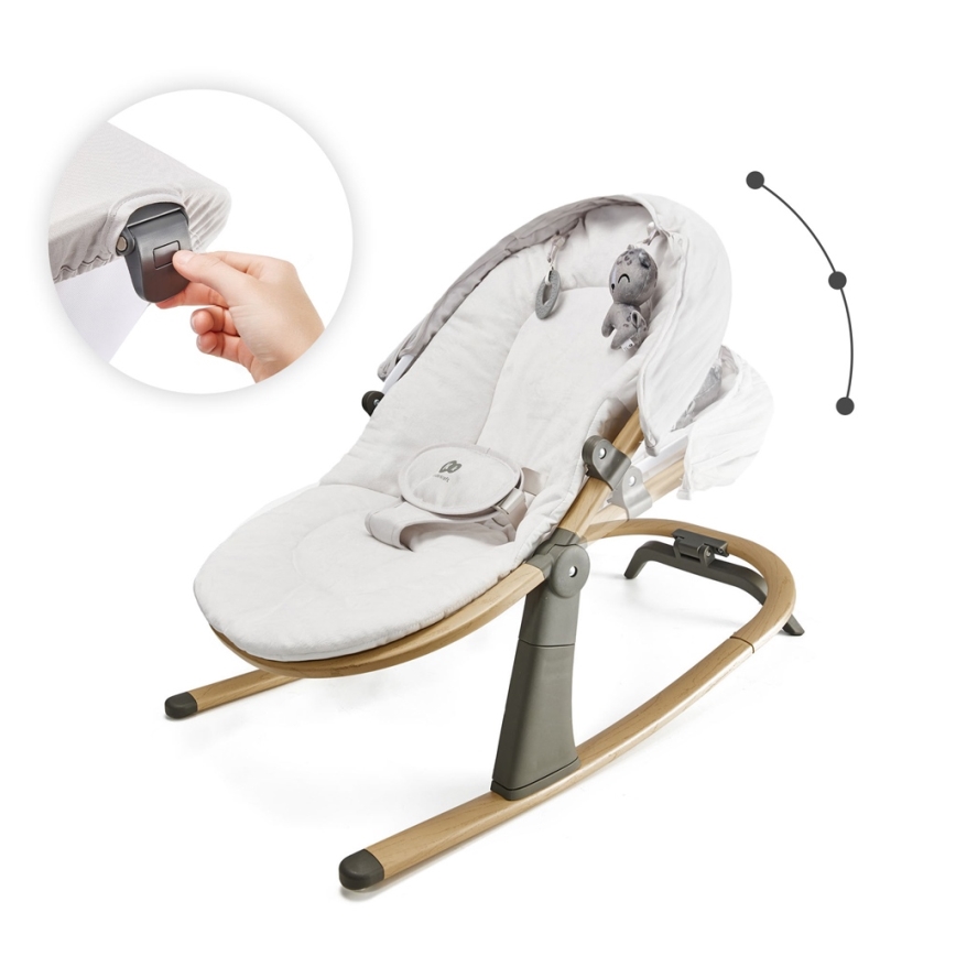 KINDERKRAFT - Дитячий шезлонг ELSU, сірий