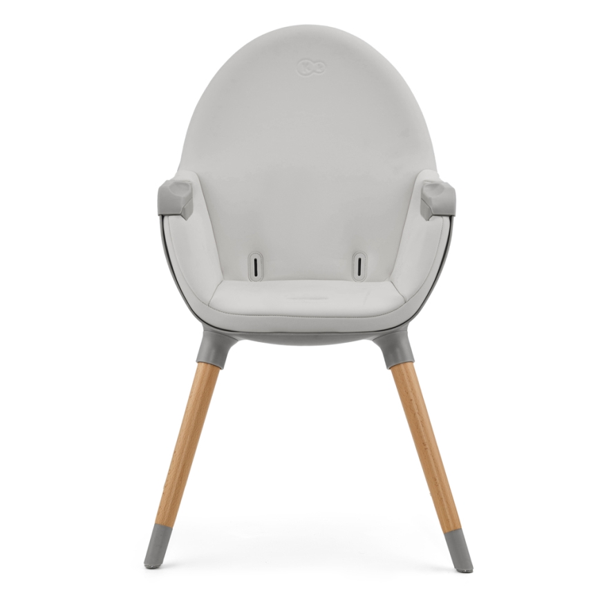 KINDERKRAFT - Дитяче їдальне крісло 2в1 FINI2 бук/сірий