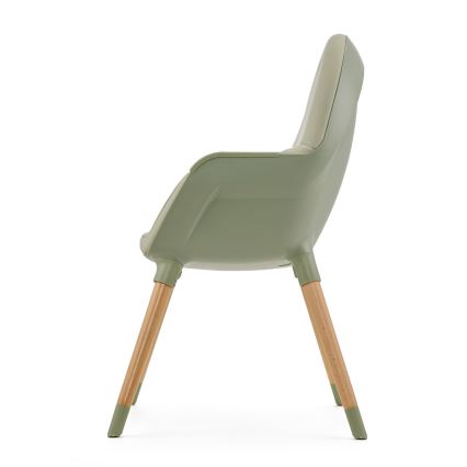 KINDERKRAFT - Дитяче їдальне крісло 2в1 FINI2 бук/зелений