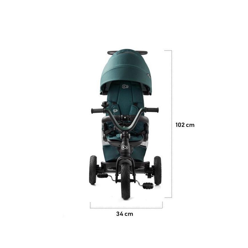 KINDERKRAFT - Дитячий триколісний велосипед 5v1 EASYTWIST зелений/чорний