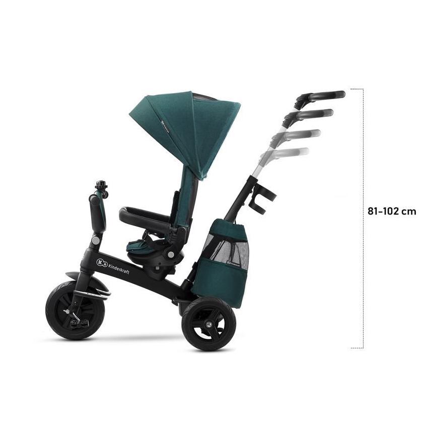 KINDERKRAFT - Дитячий триколісний велосипед 5v1 EASYTWIST зелений/чорний