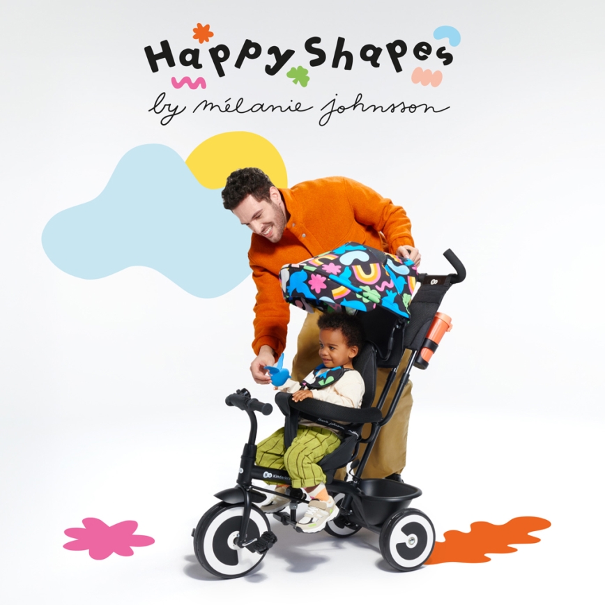 KINDERKRAFT - Дитячий триколісний велосипед ASTON Happy shapes