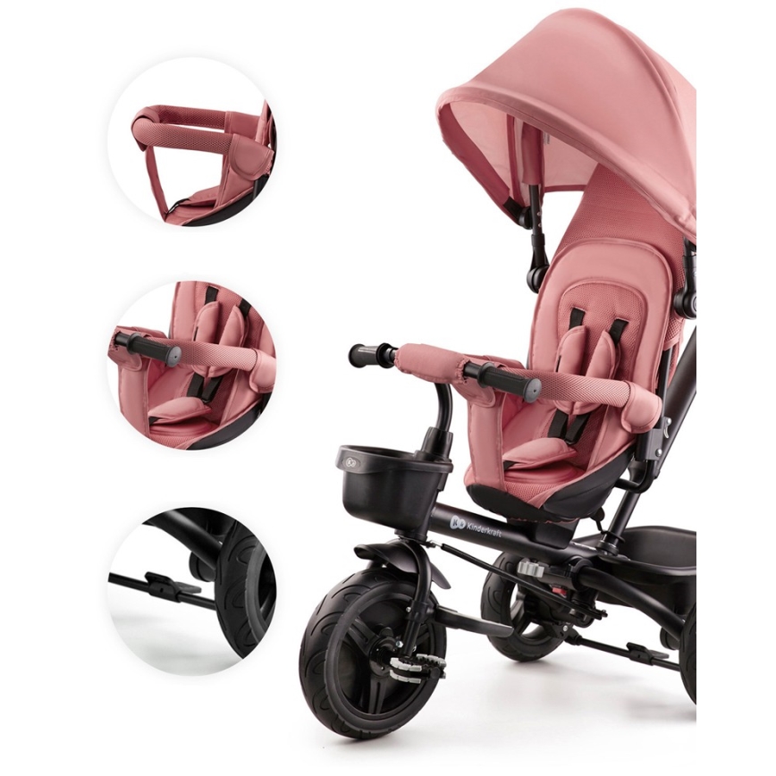 KINDERKRAFT - Дитячий триколісний велосипед AVEO рожевий