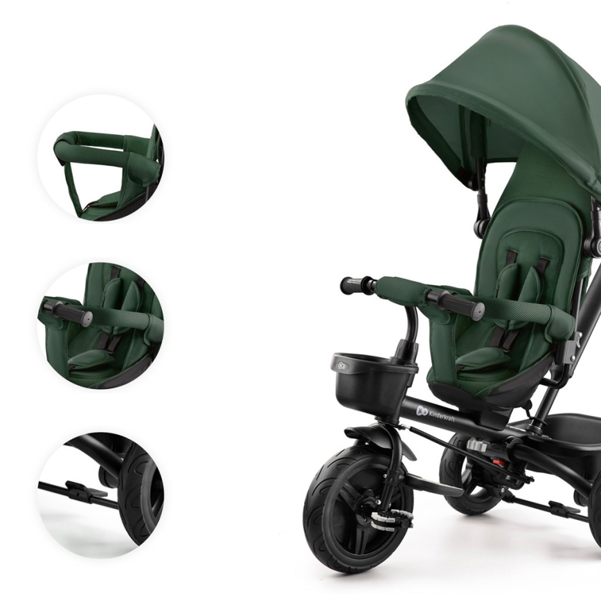 KINDERKRAFT - Дитячий триколісний велосипед AVEO зелений