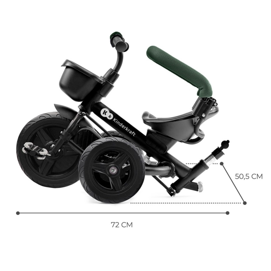 KINDERKRAFT - Дитячий триколісний велосипед AVEO зелений