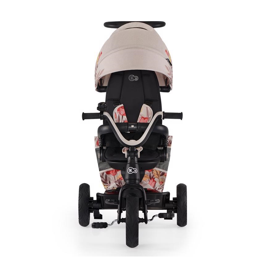 KINDERKRAFT - Дитячий триколісний велосипед 5в1 EASYTWIST бежевий/чорний