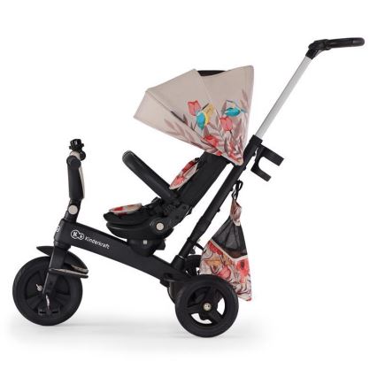KINDERKRAFT - Дитячий триколісний велосипед 5в1 EASYTWIST бежевий/чорний