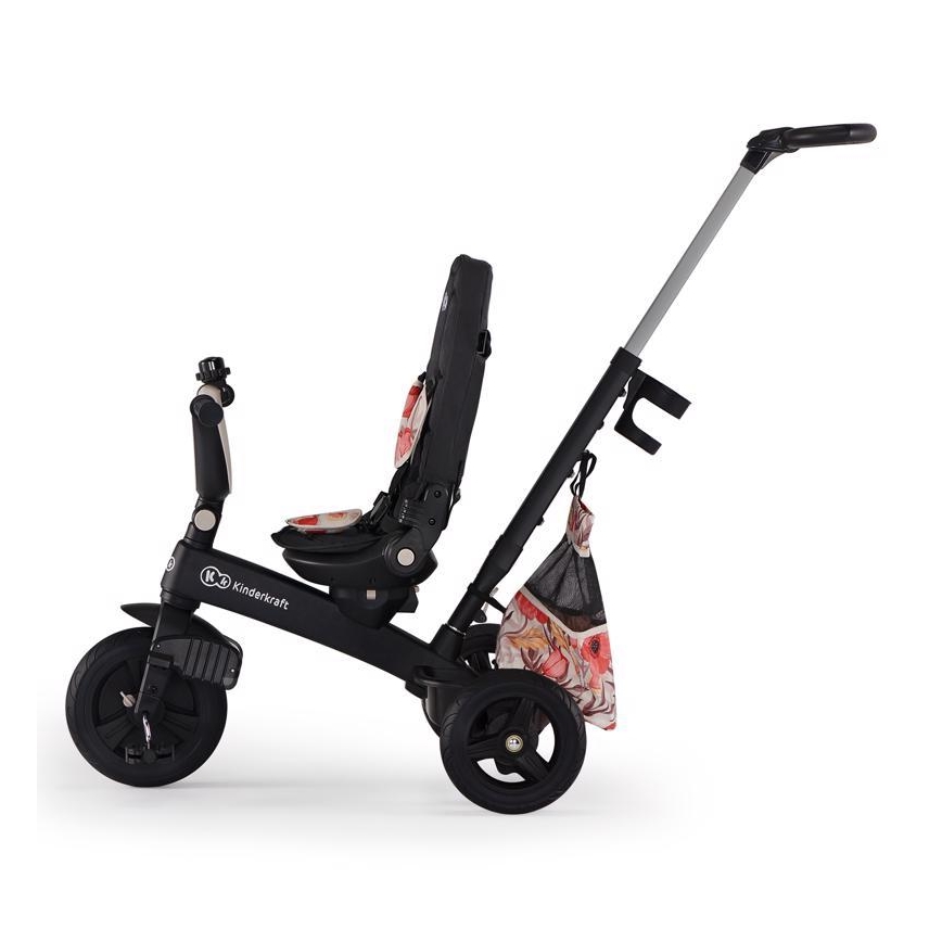 KINDERKRAFT - Дитячий триколісний велосипед 5в1 EASYTWIST бежевий/чорний