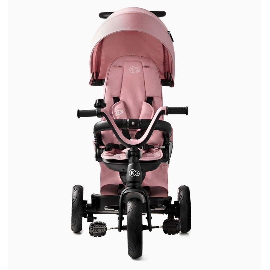 KINDERKRAFT - Дитячий триколісний велосипед 5v1 EASYTWIST рожевий/чорний