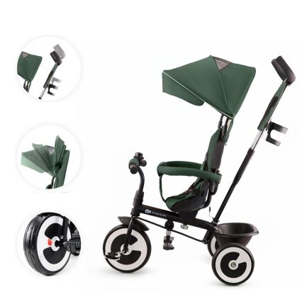 KINDERKRAFT - Дитячий триколісний велосипед ASTON Mystic green