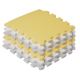 KINDERKRAFT - Дитячий килимок-пазл LUNO 30 шт. сірий/жовтий