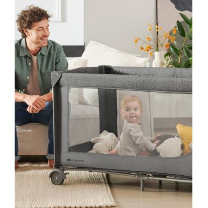 KINDERKRAFT - Дорожная кроватка JOY 2 серый