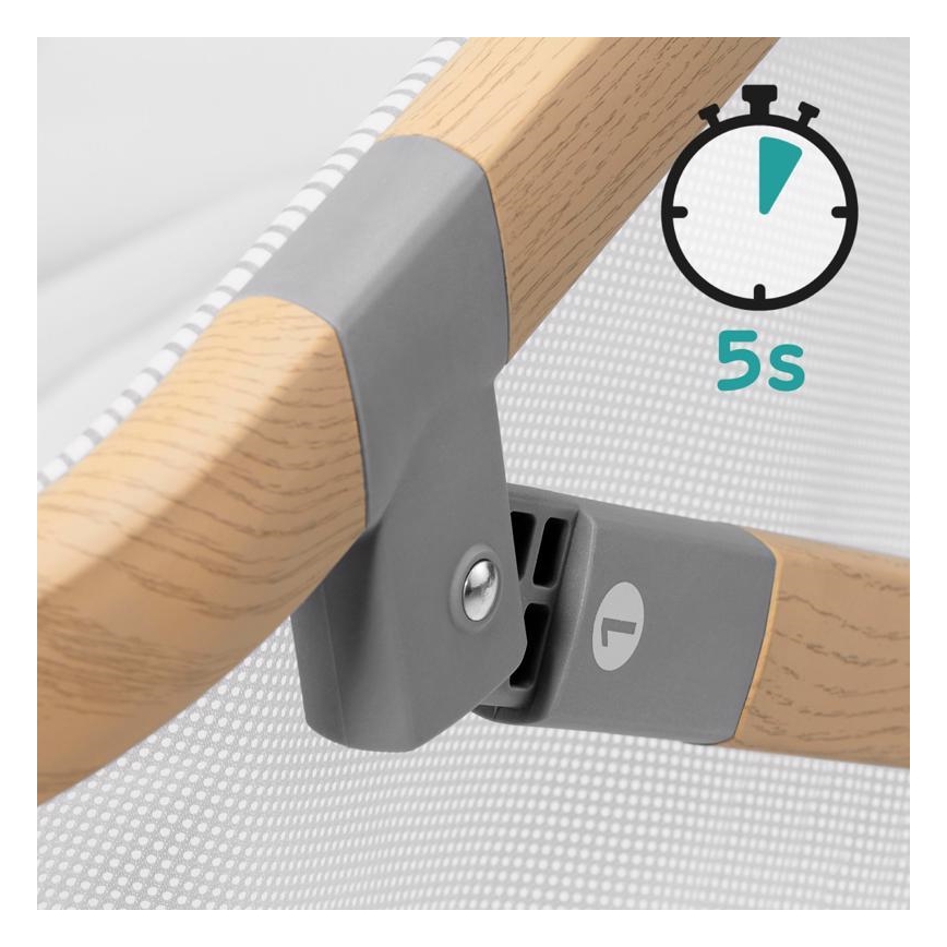 KINDERKRAFT - Дорожнє ліжечко 4в1 SOFI сірий