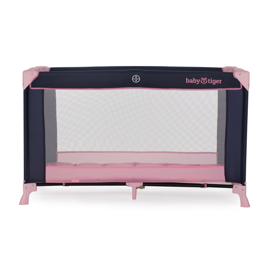 KINDERKRAFT - Дорожнє ліжечко Baby Tiger VIKI рожевий
