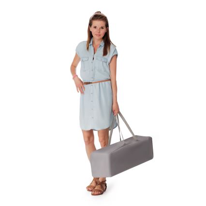 KINDERKRAFT - Дорожнє ліжечко Baby Tiger VIKI сірий