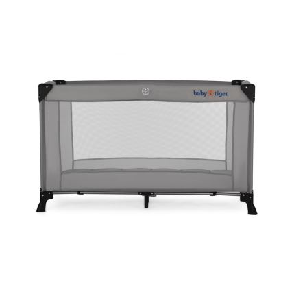 KINDERKRAFT - Дорожнє ліжечко Baby Tiger VIKI сірий