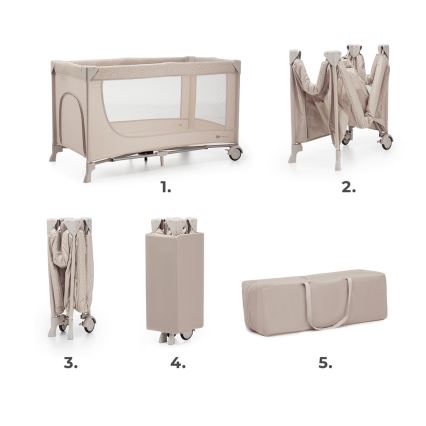 KINDERKRAFT - Дорожнє ліжечко JOY 2 бежевий