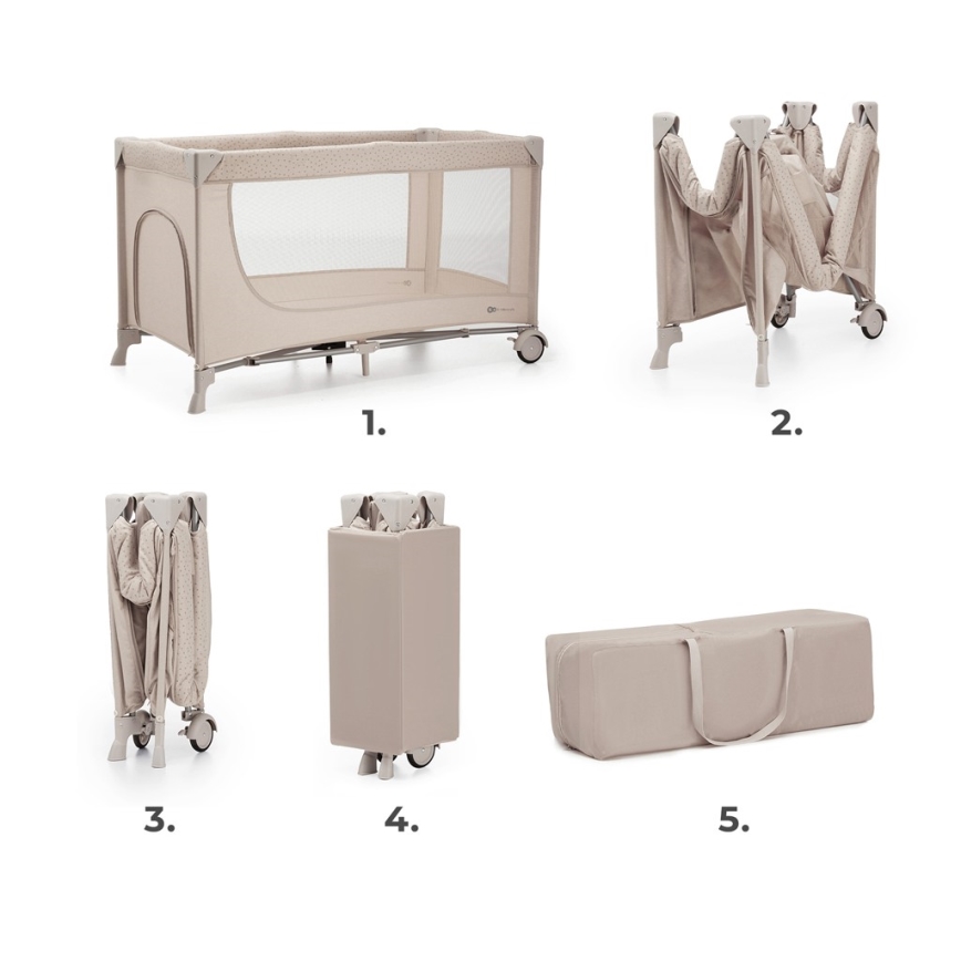 KINDERKRAFT - Дорожнє ліжечко JOY 2 бежевий
