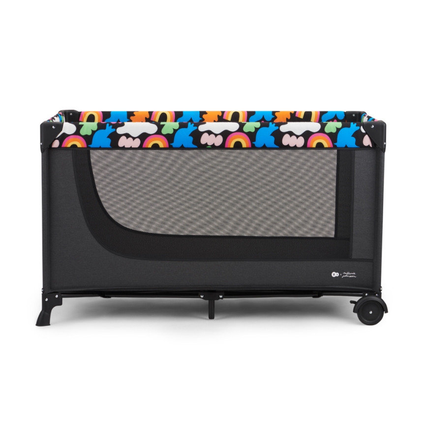 KINDERKRAFT - Дорожнє ліжечко JOY 2 Happy shapes