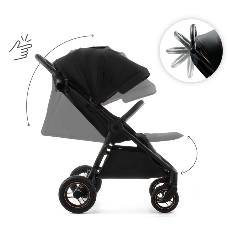 KINDERKRAFT - прогулянкова коляска MITZY Air, чорна