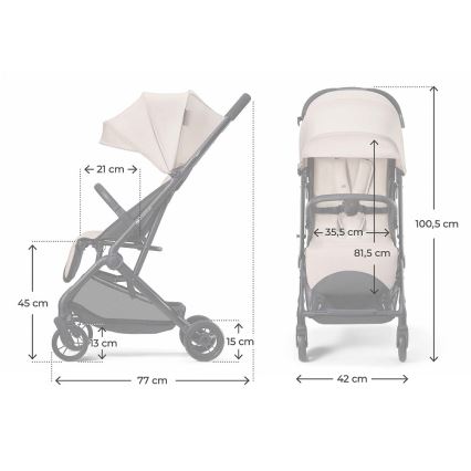 KINDERKRAFT - Прогулочная коляска INDY 3 Misty Beige