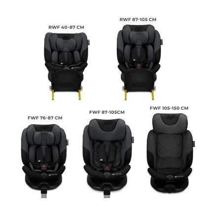 KINDERKRAFT SELECT - Автокресло I-FIX (40-150 см) графитово-чёрный