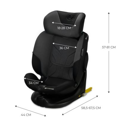 KINDERKRAFT SELECT - Автокресло I-FIX (40-150 см) графитово-чёрный