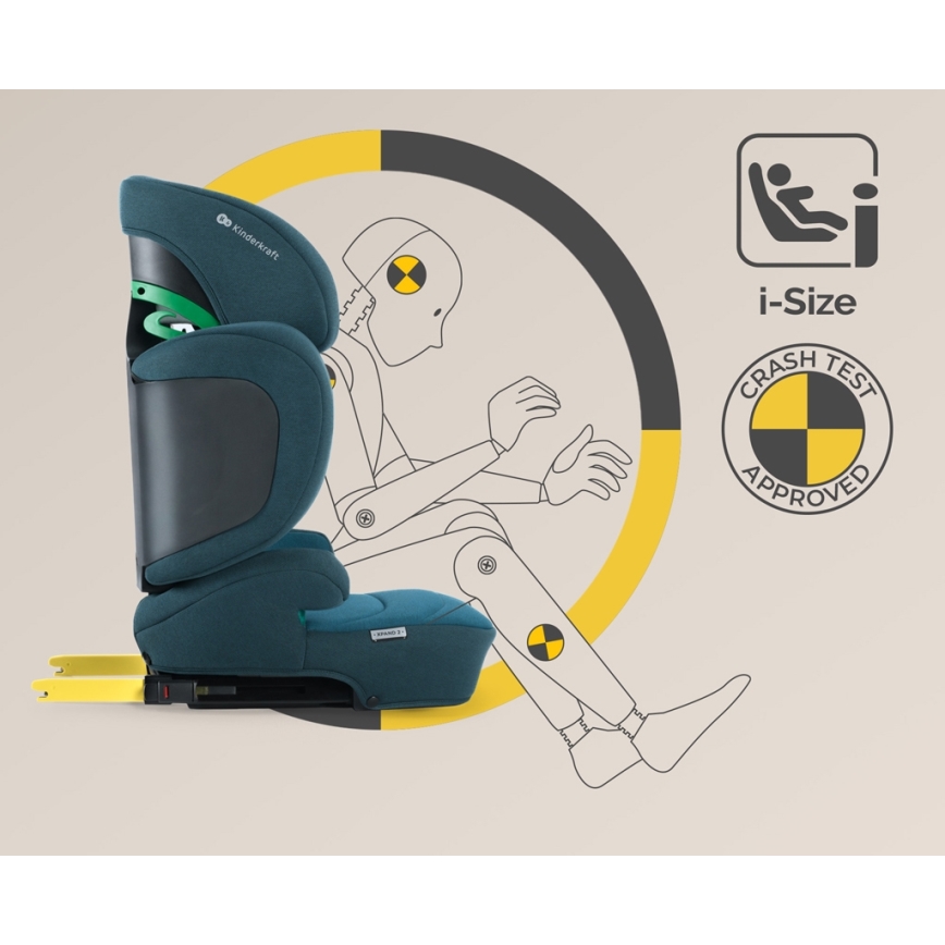 KINDERKRAFT SELECT - Автокресло XPAND 2 i-Size (100-150 см) Premium Harbour синий