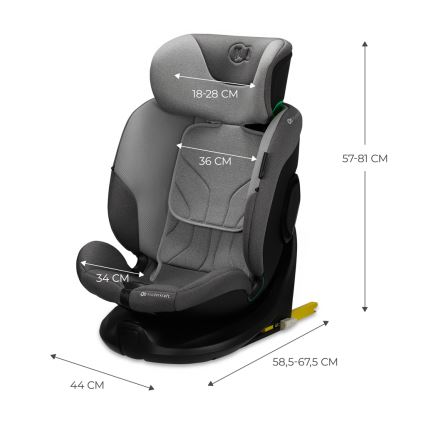 KINDERKRAFT SELECT - Автокрісло I-FIX (40-150 см) Cool grey