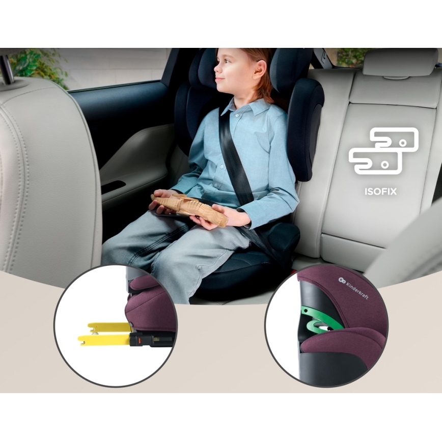KINDERKRAFT SELECT - Автокрісло XPAND 2 i-Size (100-150 см) Premium Cherry pearl