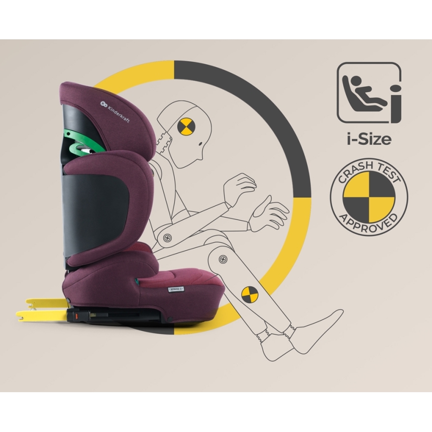 KINDERKRAFT SELECT - Автокрісло XPAND 2 i-Size (100-150 см) Premium Cherry pearl