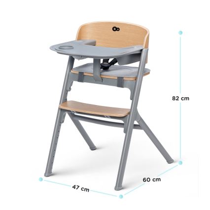 KINDERKRAFT SELECT - Детский обеденный стул 3в1 LIVY Premium дуб