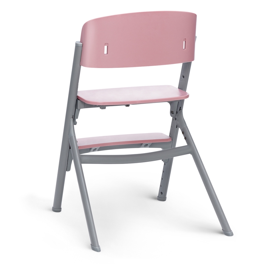 KINDERKRAFT SELECT - Детский обеденный стул 3в1 LIVY Premium Aster розовый + шезлонг CALMEE