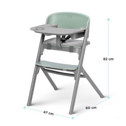 KINDERKRAFT SELECT - Детский обеденный стул 3в1 LIVY Premium Aster розовый + шезлонг CALMEE