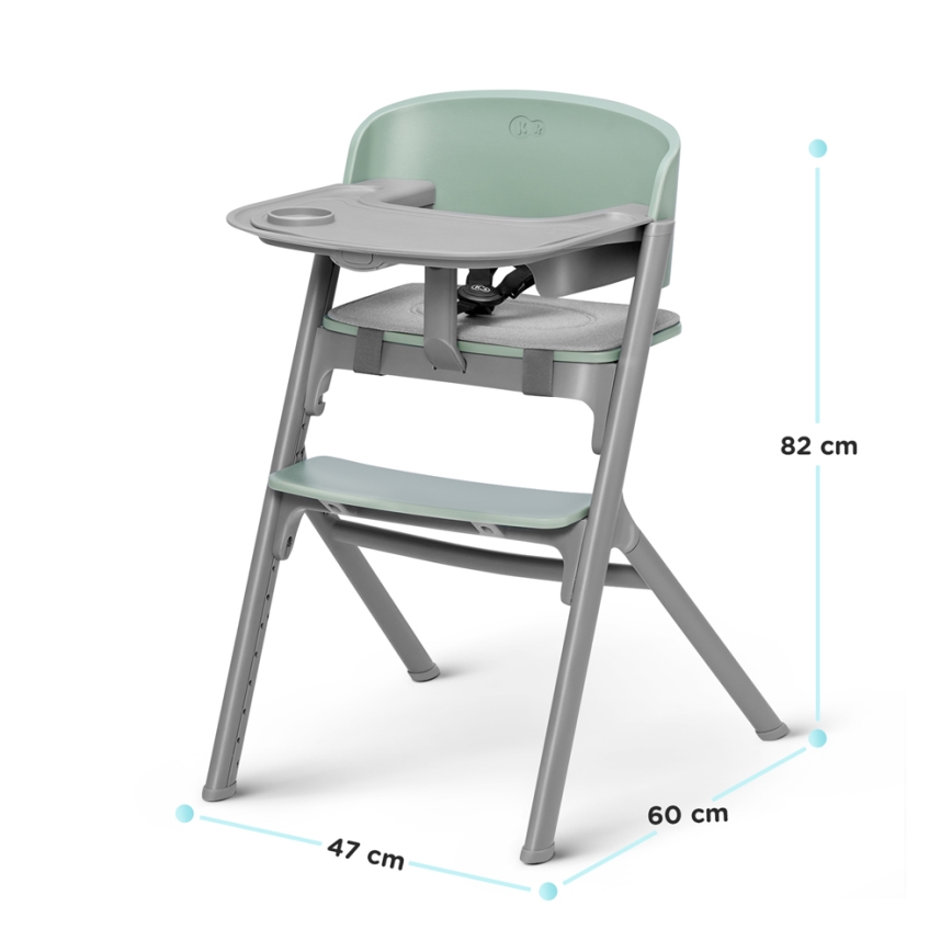 KINDERKRAFT SELECT - Детский обеденный стул 3в1 LIVY Premium Aster розовый + шезлонг CALMEE