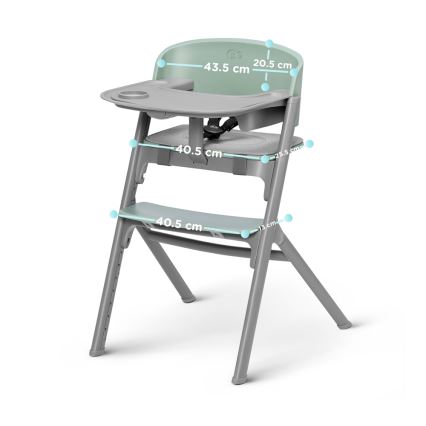 KINDERKRAFT SELECT - Детский обеденный стул 3в1 LIVY Premium Aster розовый + шезлонг CALMEE