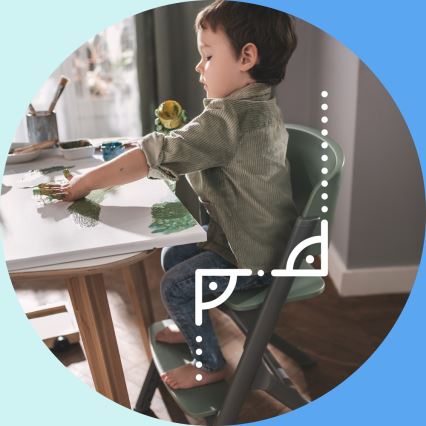 KINDERKRAFT SELECT - Детский обеденный стул 3в1 LIVY Premium Olive зеленый + шезлонг CALMEE