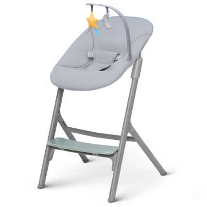 KINDERKRAFT SELECT - Детский обеденный стул 3в1 LIVY Premium Olive зеленый + шезлонг CALMEE