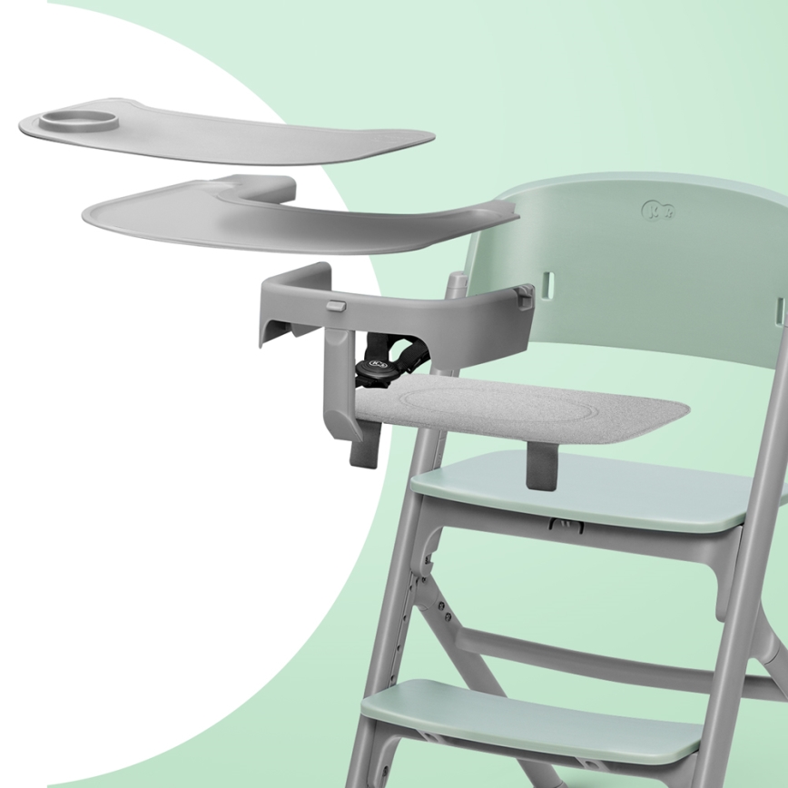 KINDERKRAFT SELECT - Детский стульчик для кормления 3 в 1 LIVY Premium Оливково-зеленый