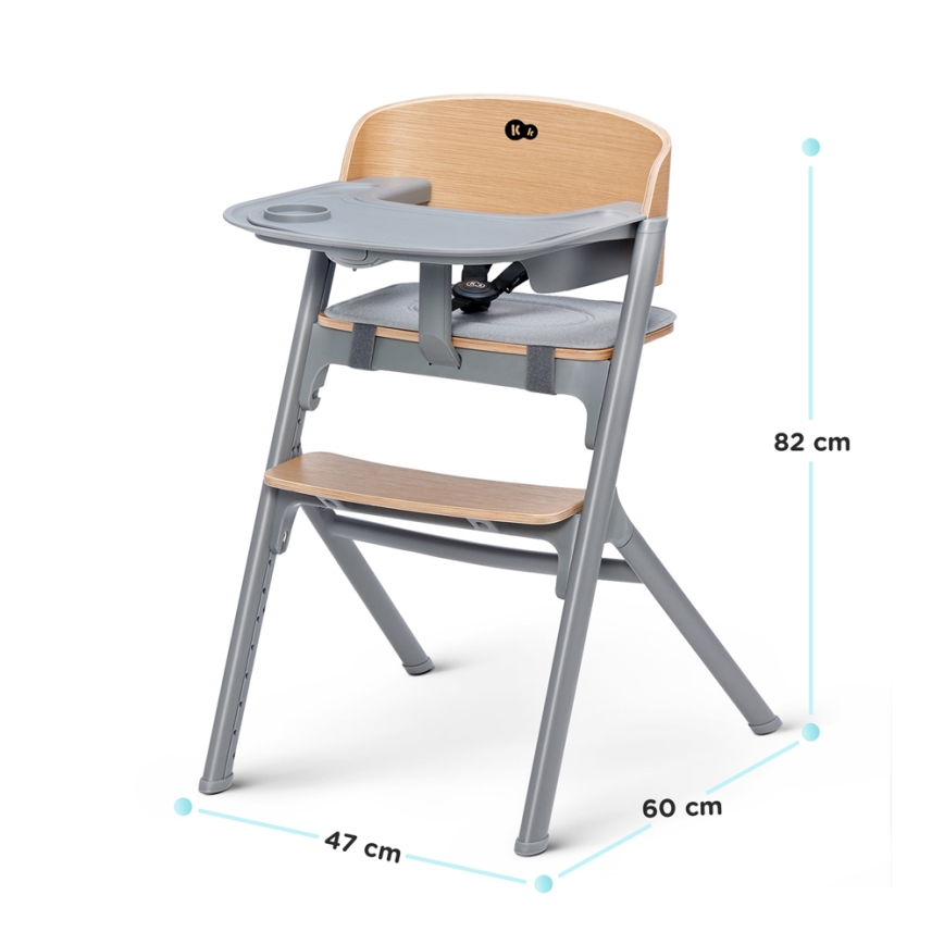 KINDERKRAFT SELECT - Детский стульчик для кормления 3 в 1 LIVY Premium дуб