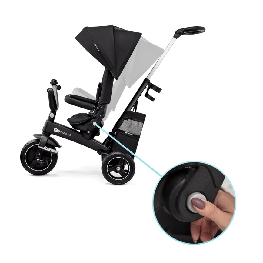 KINDERKRAFT SELECT - Детский трехколесный велосипед 5в1 EASYTWIST Premium черный