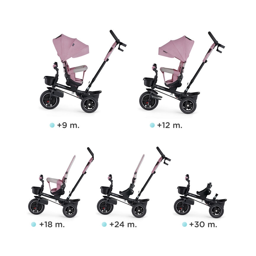 KINDERKRAFT - Детский трехколесный велосипед 5в1 SPINSTEP розовый