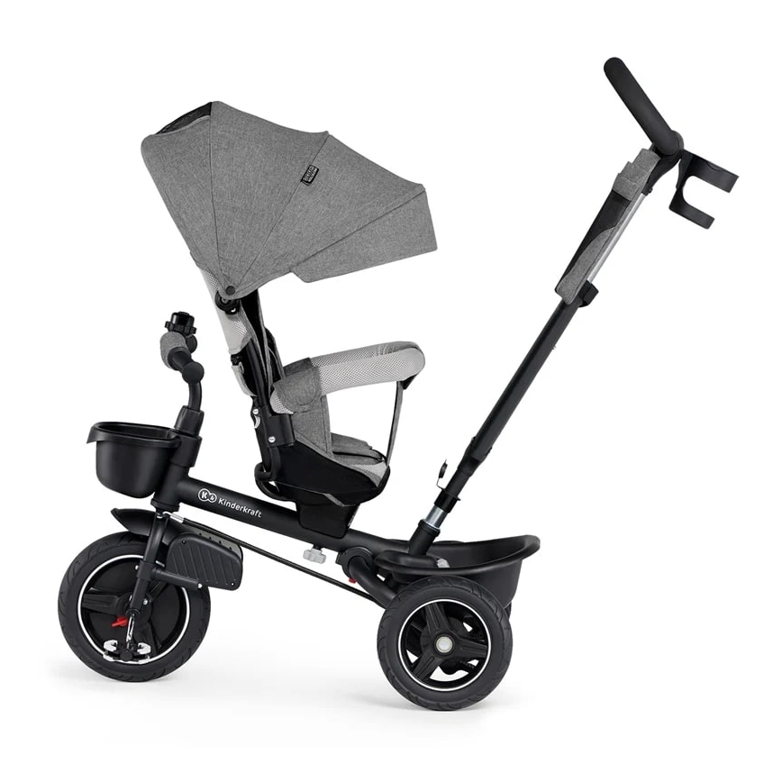 KINDERKRAFT - Детский трехколесный велосипед 5в1 SPINSTEP серый