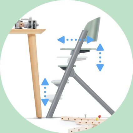 KINDERKRAFT SELECT - Дитяче їдальне крісло 3в1 LIVY Premium Aster рожевий