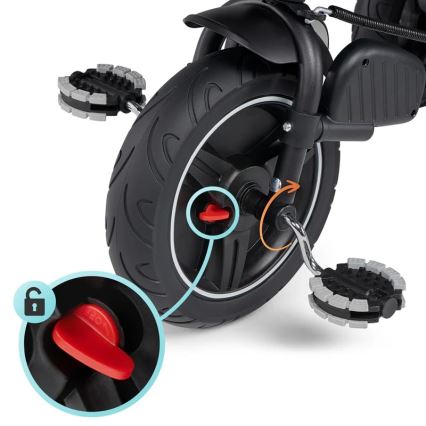 KINDERKRAFT - Дитячий триколісний велосипед 5в1 SPINSTEP сірий