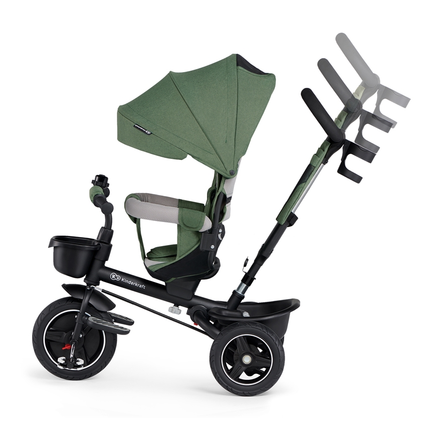 KINDERKRAFT SELECT - Дитячий триколісний велосипед SPINSTEP Premium зелений